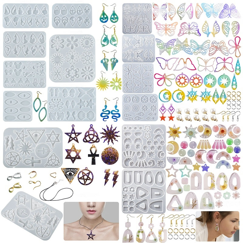 Resin Art Liquid - Earring Pendant Silicone Mold Epoxy Resin