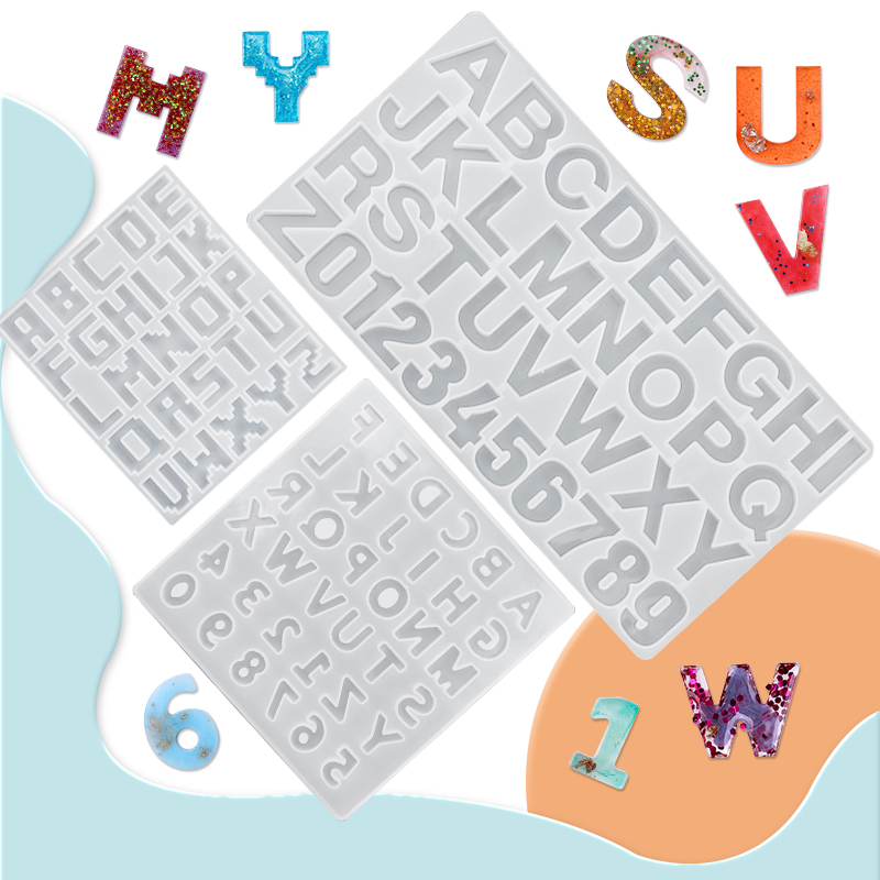 Resin Art Liquid - Alphabet Epoxy Resin Mold Kit Ornament