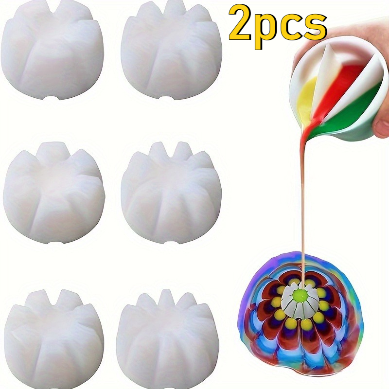 Resin Art Pouring - 2pcs Flower Tilting Cup Set For