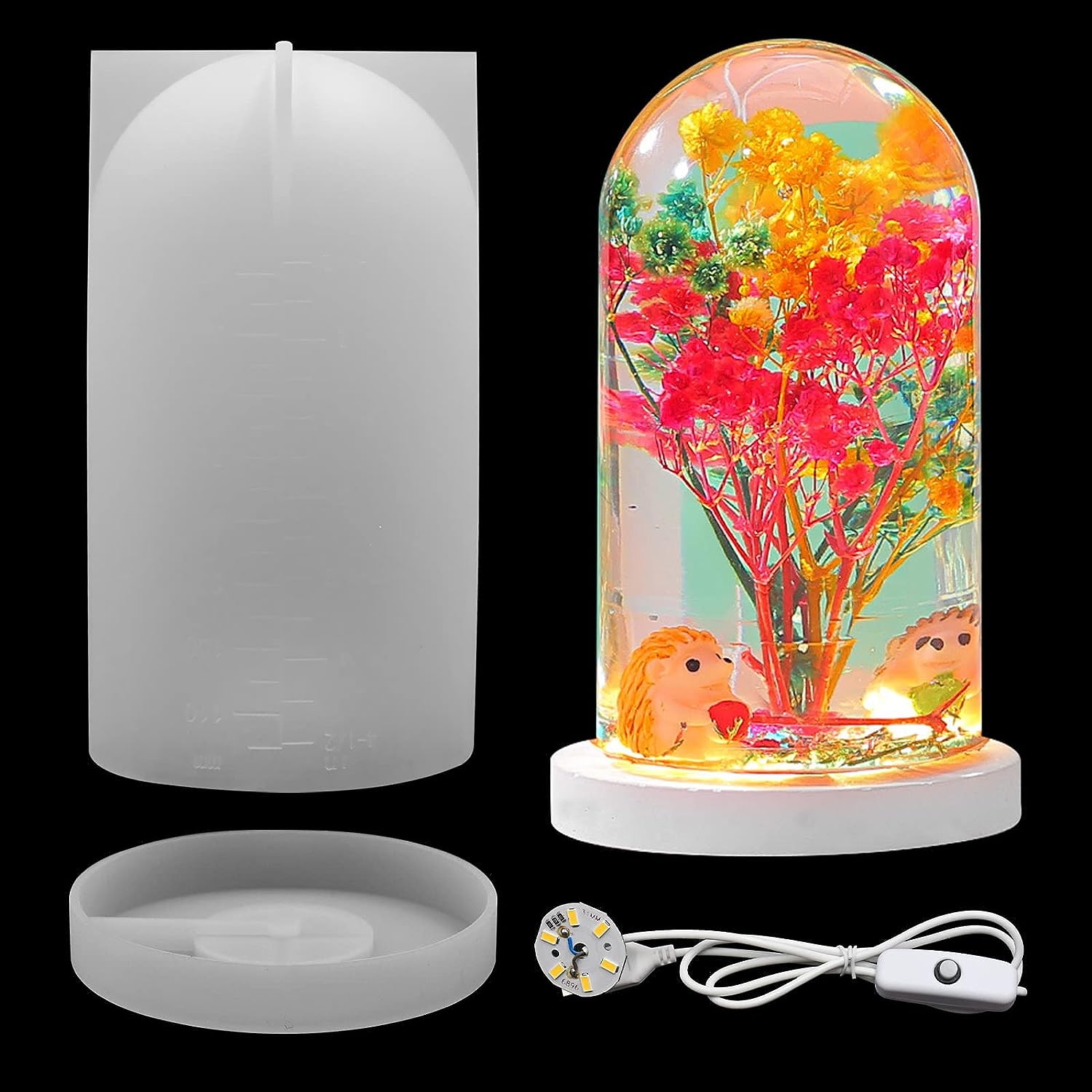 Resin Art Lamp - DIY Crystal Epoxy Resin Mold Led