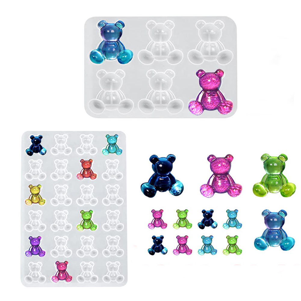 Resin Art Liquid - Crystal Bear Resin Silicone Molds Small