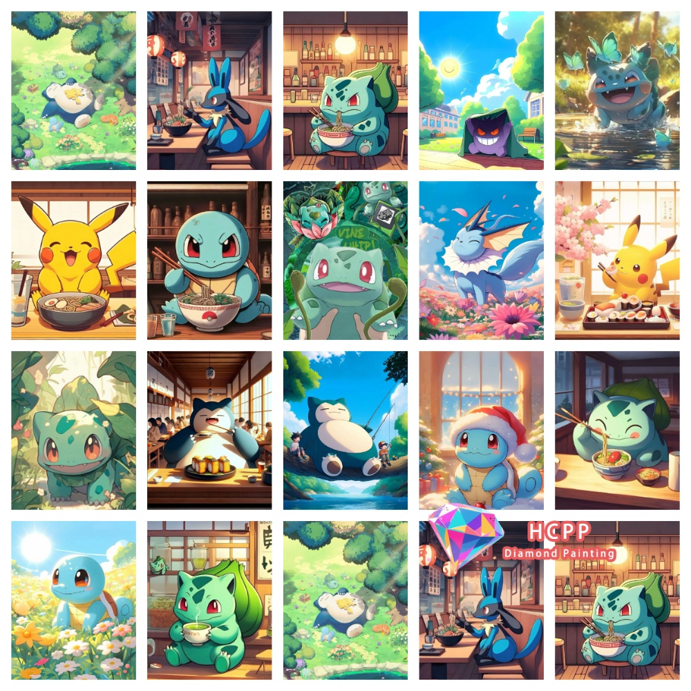 Pikachu Bulbasaur Squirtle Ani - Resin Art Kits review and price