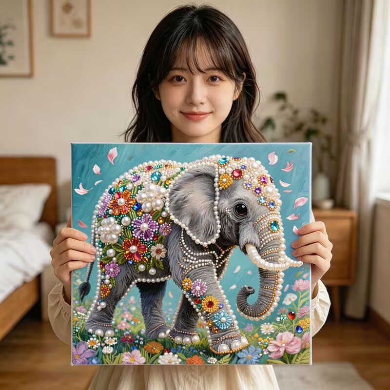 New Pearl Elephant Diamond Pai - Resin Art Canvas review and price