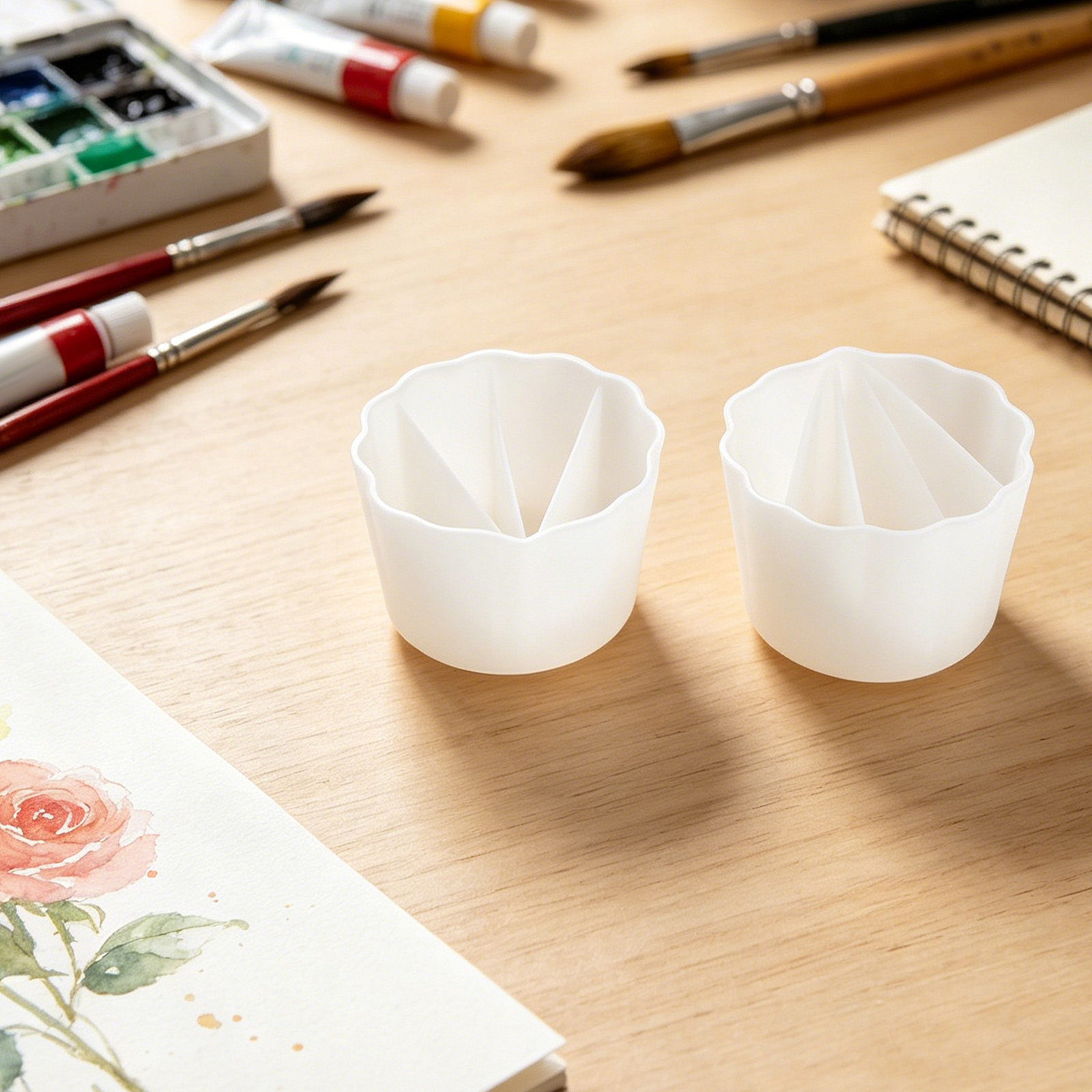 4Pcs Silicone Divided Paint 2  - Resin Art Pouring review and price
