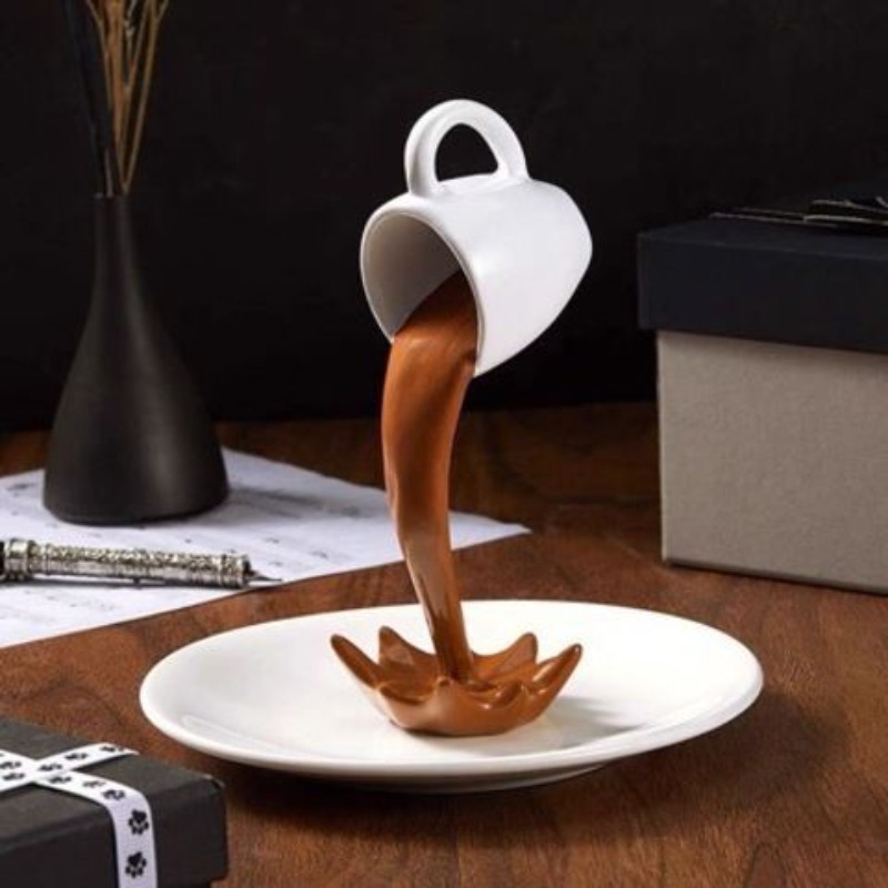 3D Coffee Cup Art Sculpture Of - Resin Art Pouring review and price
