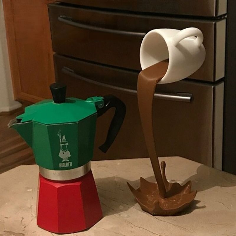 3D Coffee Cup Art Sculpture Of - Resin Art Pouring review and price