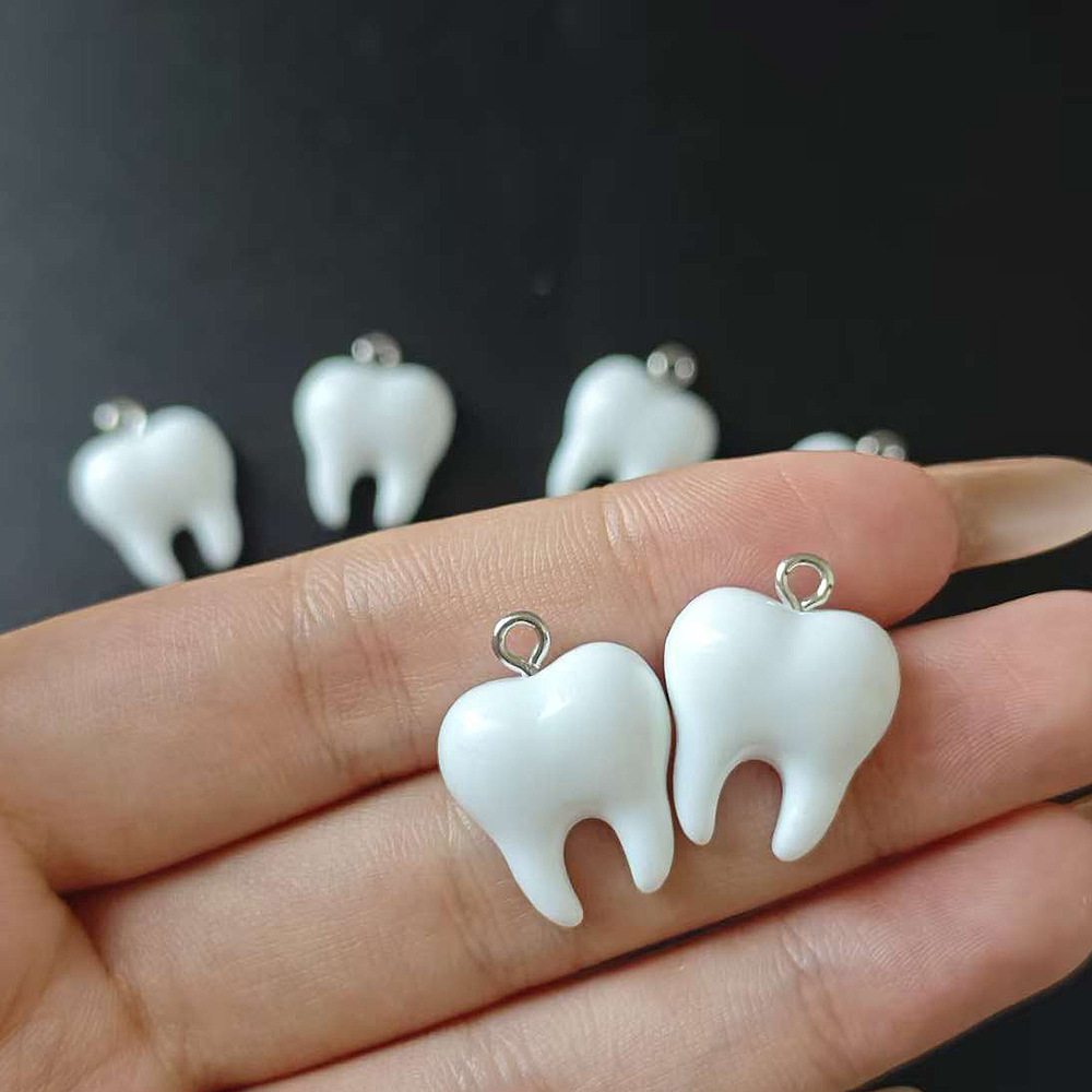 10pcs Cute White Teeth Resin P - Resin Art Keychain review and price