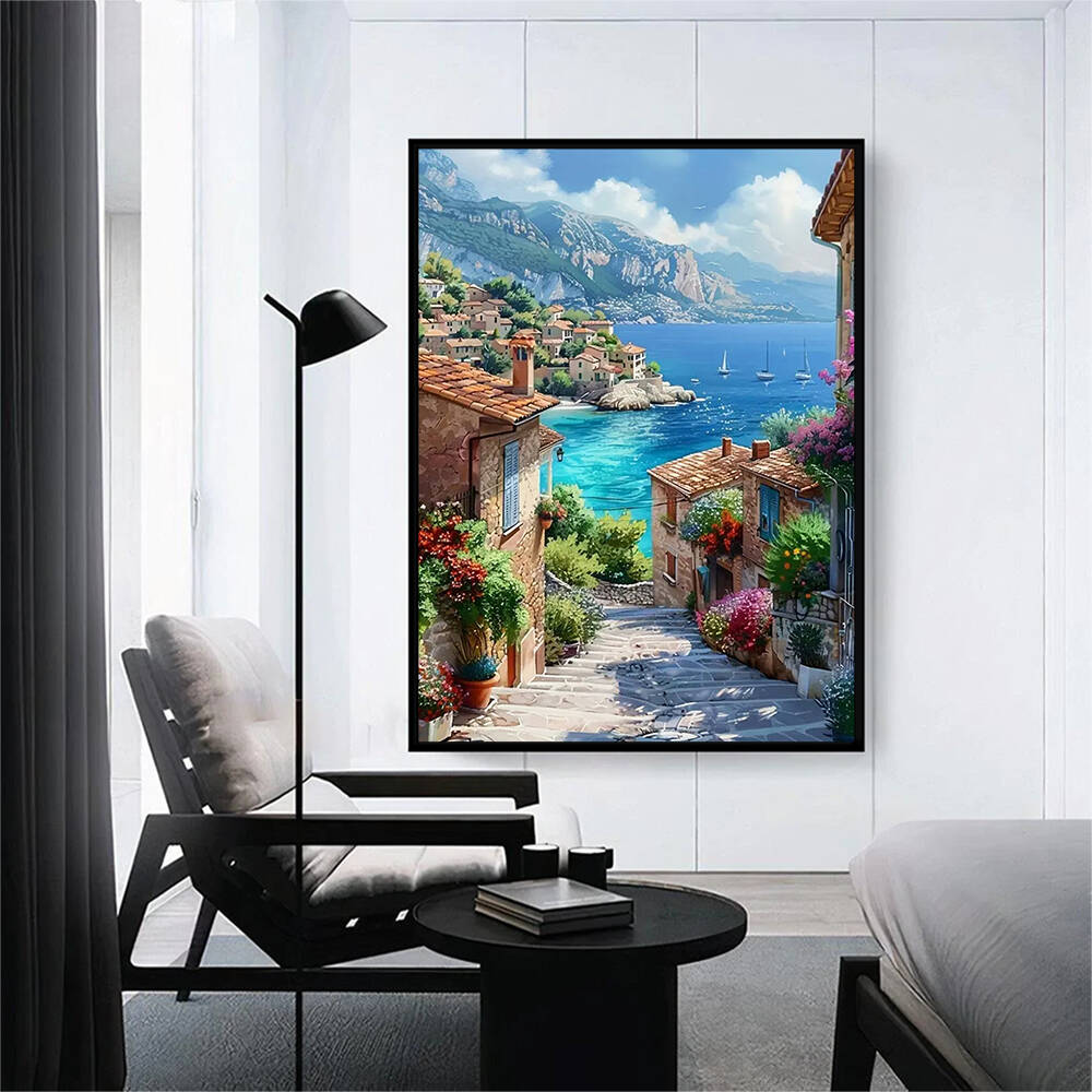 1pc frameless  Diamond Paintin - Resin Art Canvas review and price