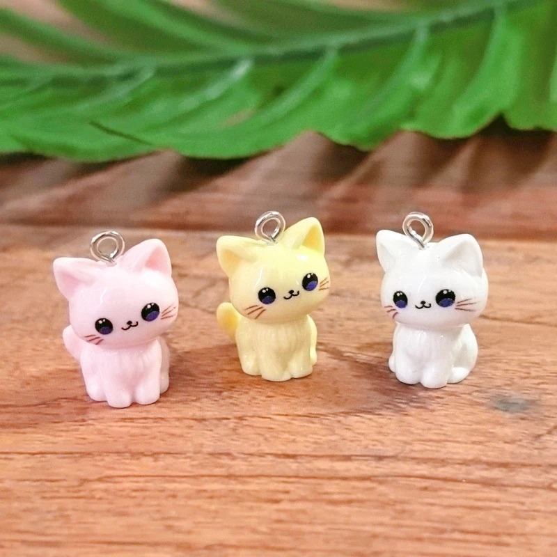 10pcs 3D Kawaii Happy Cat Resi - Resin Art Keychain review and price