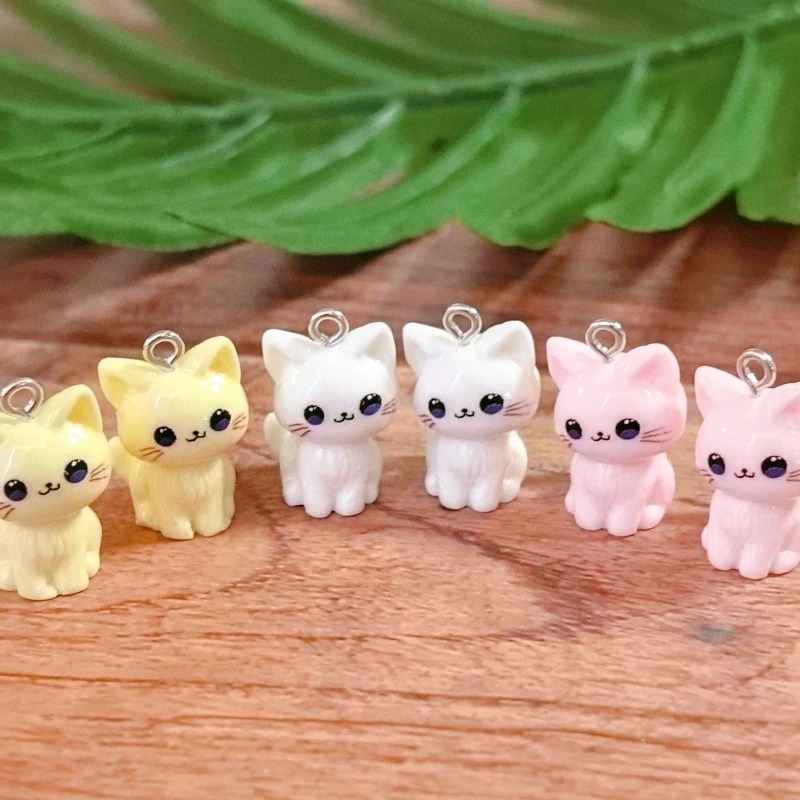 10pcs 3D Kawaii Happy Cat Resi - Resin Art Keychain review and price