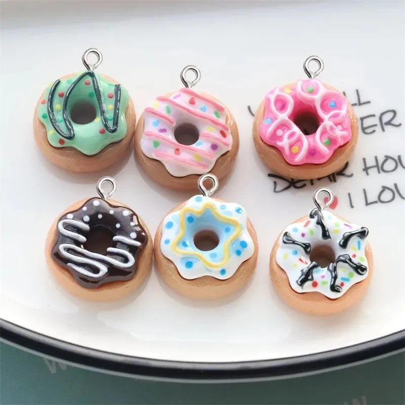 10Pcs Resin Donut Charms Color - Resin Art Keychain review and price