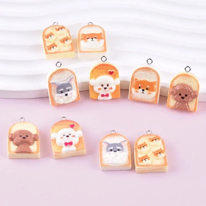 10Pcs Cute Toast Dog Resin Pen - Resin Art Keychain review and price