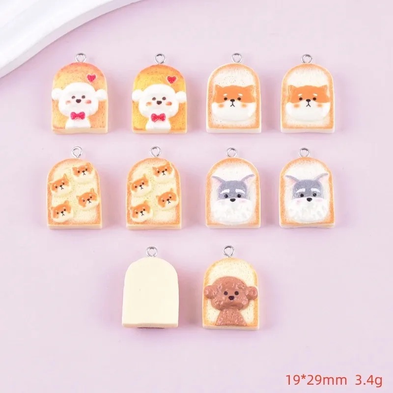 10Pcs Cute Toast Dog Resin Pen - Resin Art Keychain review and price