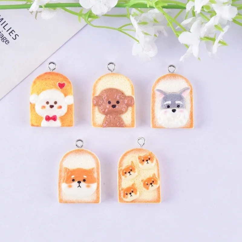 10Pcs Cute Toast Dog Resin Pen - Resin Art Keychain review and price