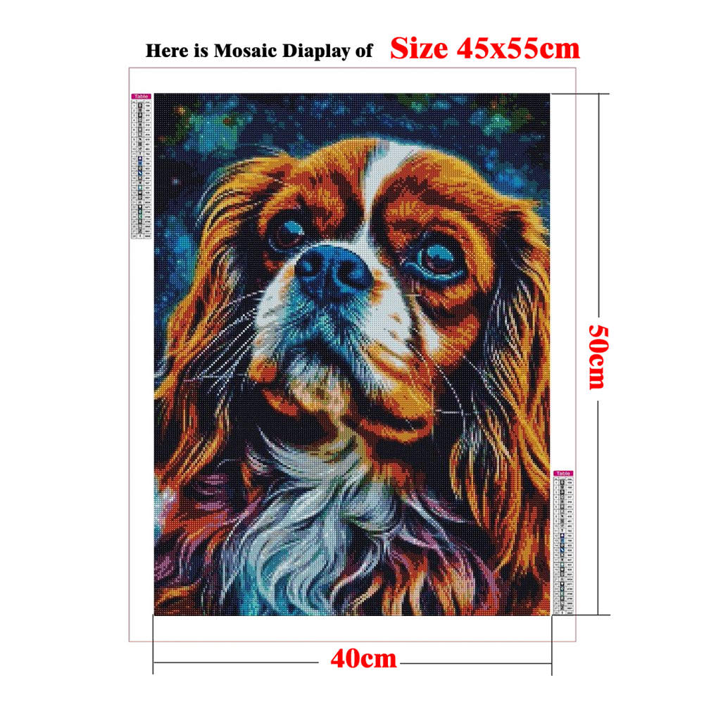 Sz26The Studded Cavalier King  - Resin Art Pouring review and price