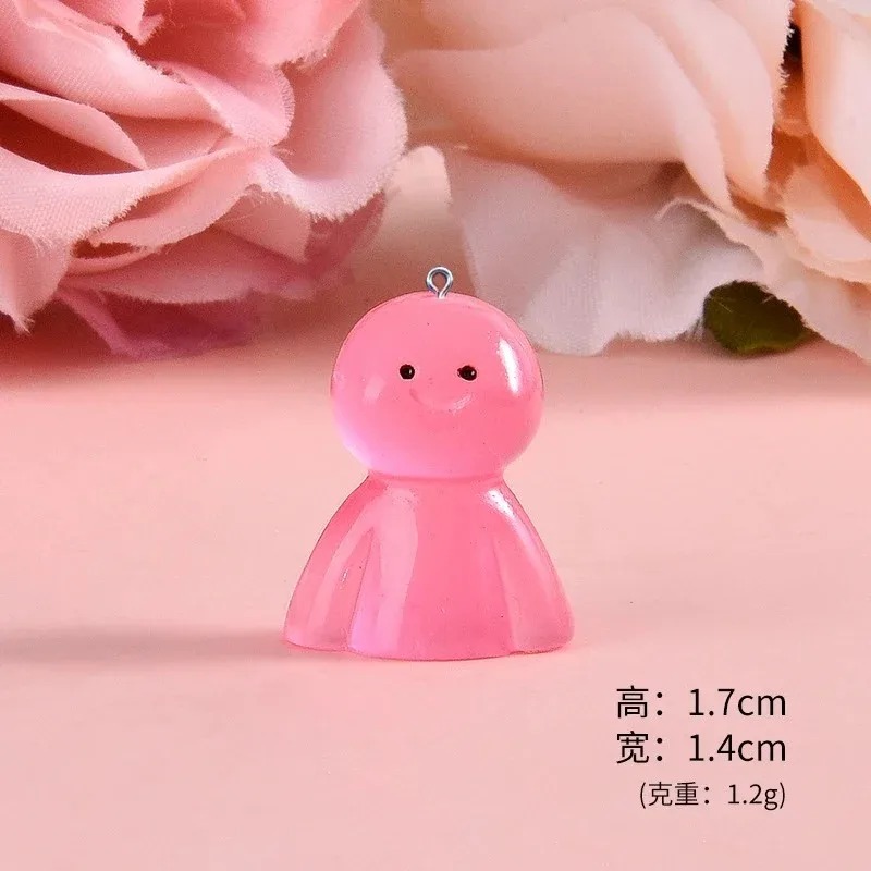 10Pcs Glow In Dark Cartoon Dol - Resin Art Keychain review and price