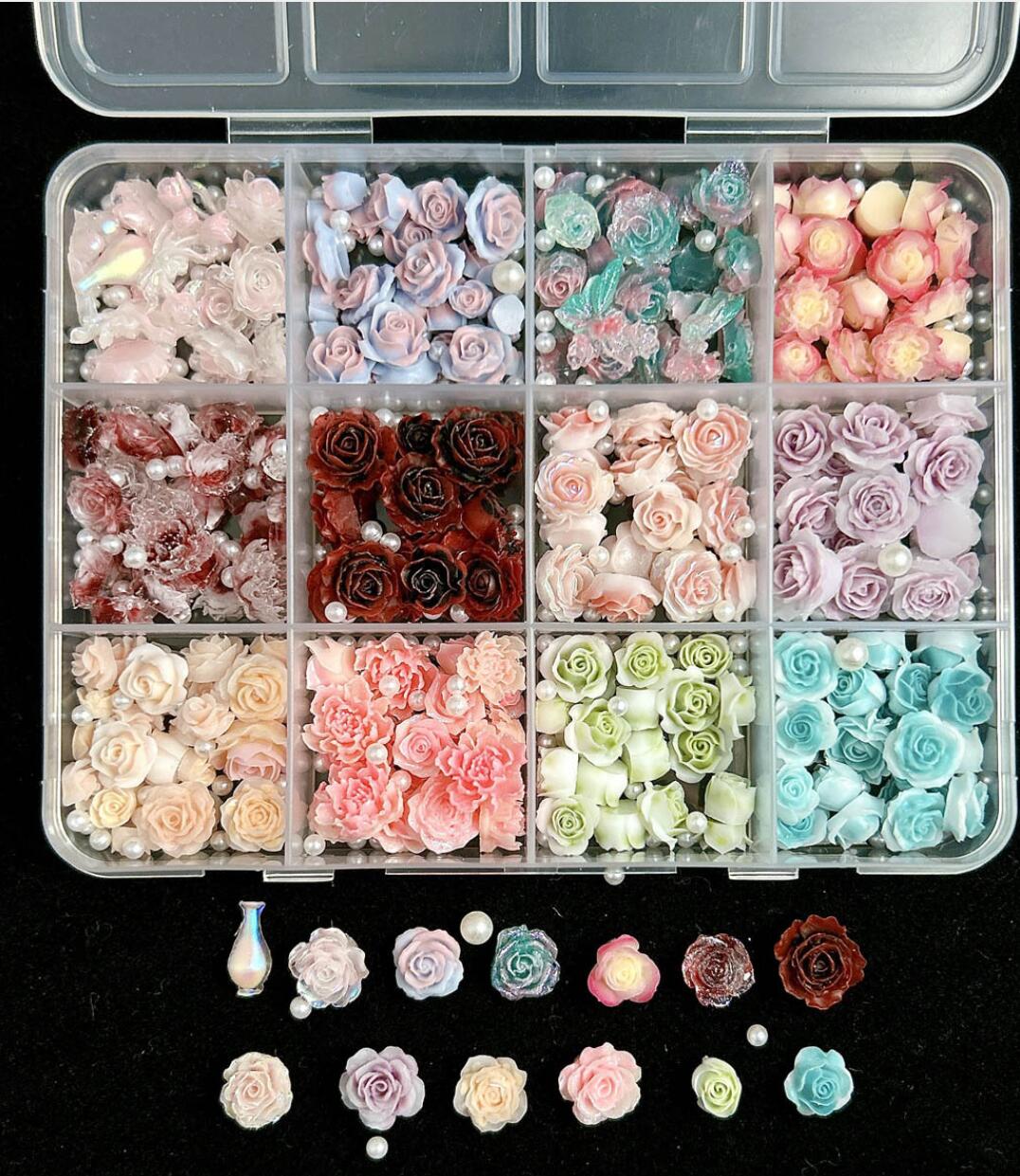 12Grid 3D Mixed Resin Rose Flo - Resin Art With Rose review and price