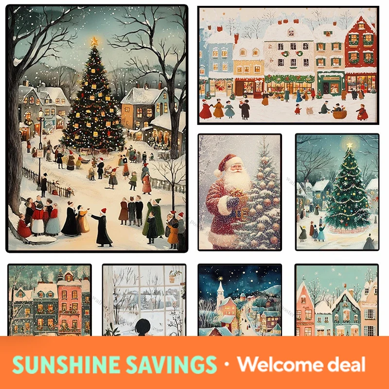 Winter Town Holiday Printable  - Resin Art Gift review and price