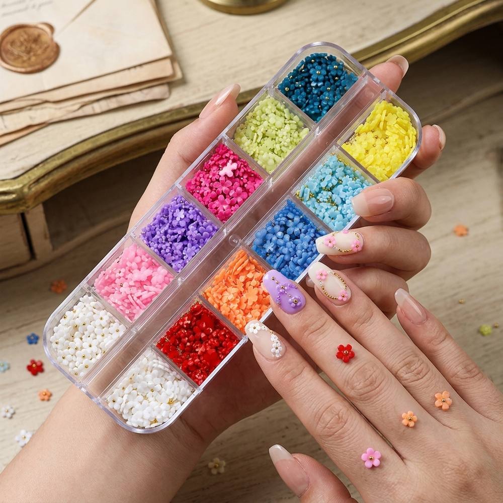 1Box Sparkling 3D Floral Charm - Resin Art Design Ideas review and price