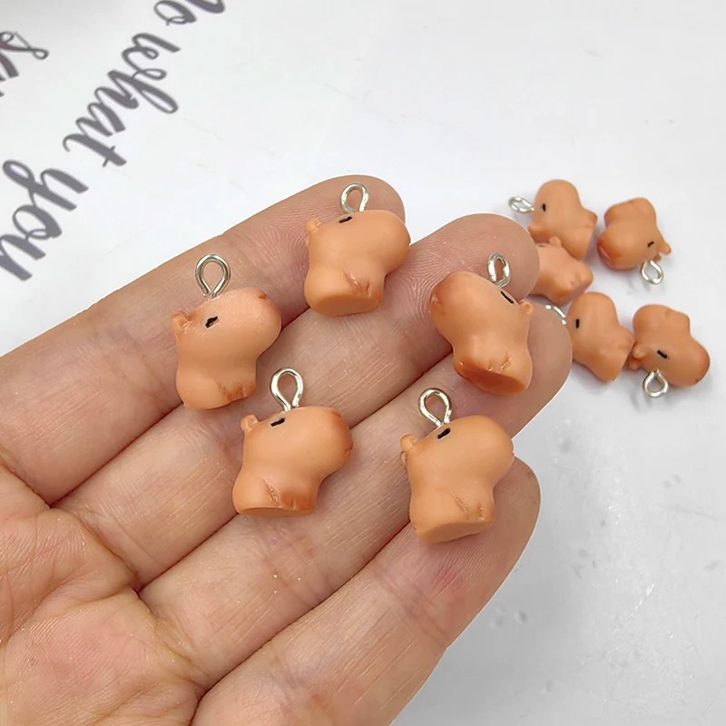 10pcs Cute Small Capybara Char - Resin Art Keychain review and price