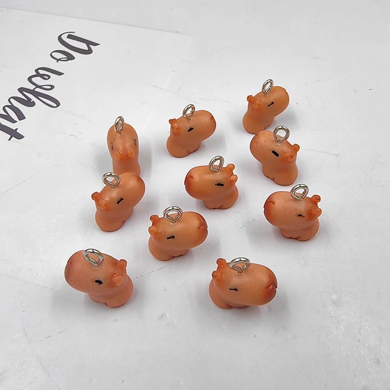 10pcs Cute Small Capybara Char - Resin Art Keychain review and price