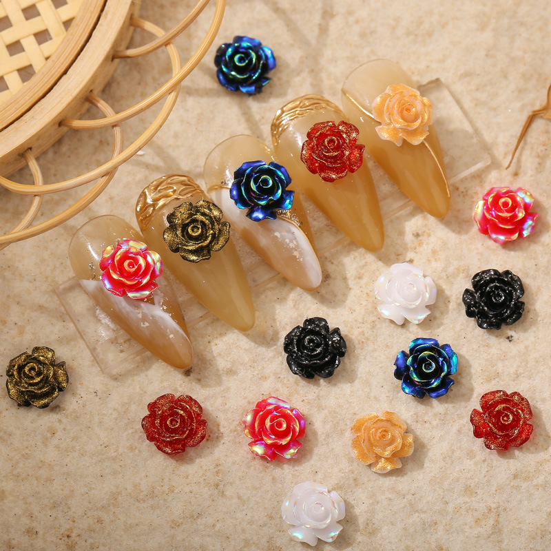 50PCS 10MM 3D Resin Famellia F - Resin Art With Rose review and price