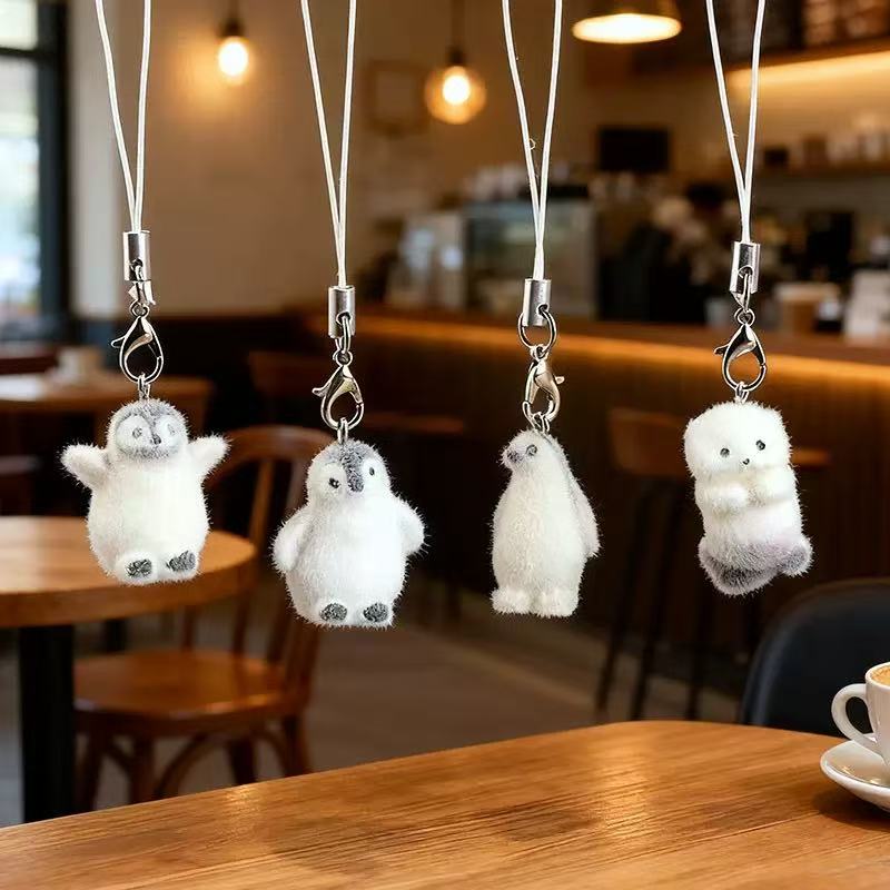 5pcs Flocking Small Penguin Re - Resin Art Keychain review and price